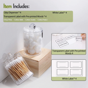 4 Pcs Qtip Holder
